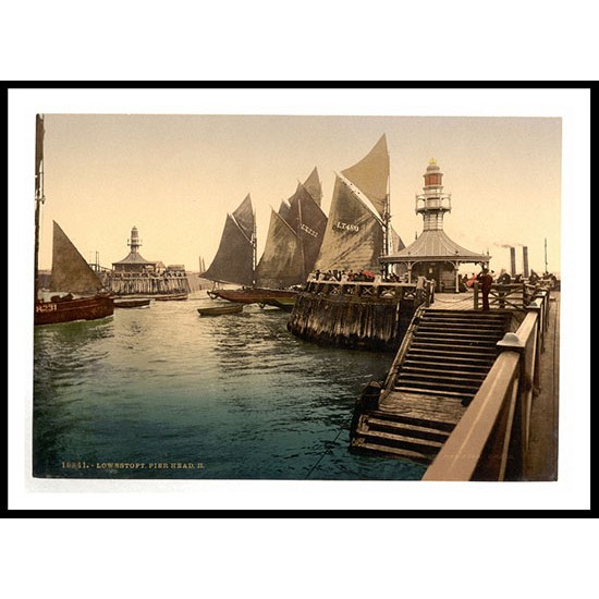 Lowestoft Pier head II England, A New Print Of an English Photochrom Image