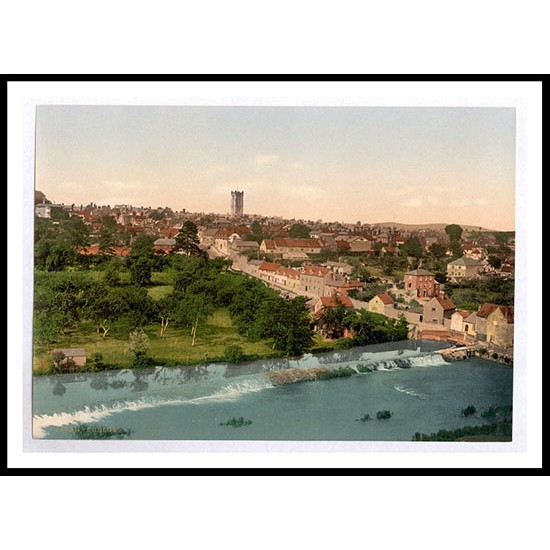 Ludlow General view England, A New Print Of an English Photochrom Image