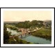 Ludlow and Dinham Bridge England, A New Print Of an English Photochrom Image