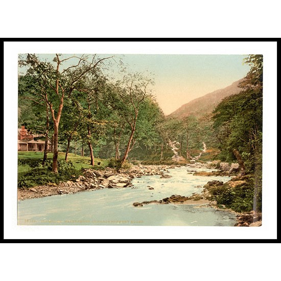 Lynton and Lynmouth Watersmeet and refreshment house England, A New Print Of an English Photochrom Image