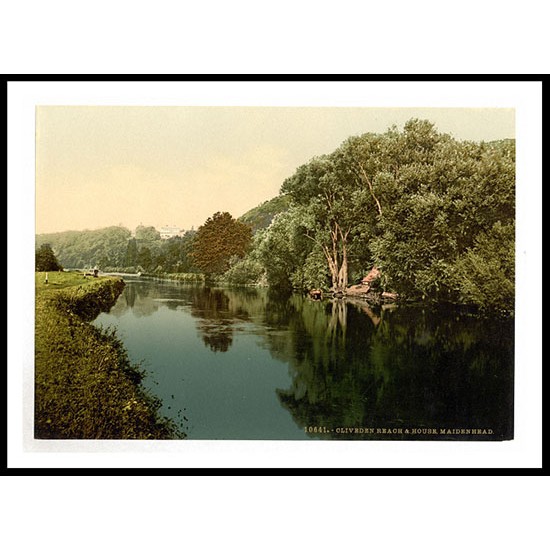 Maidenhead Cliveden Reach and House London and suburbs England, A New Print Of an English Photochrom Image