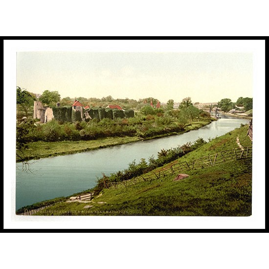 Maidstone Allington Castle and river England, A New Print Of an English Photochrom Image