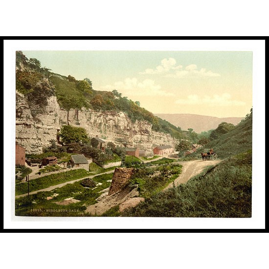 Middleton Dale Derbyshire England, A New Print Of an English Photochrom Image