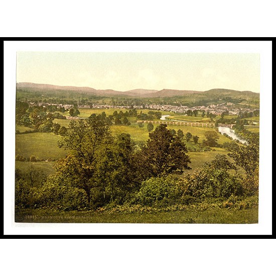 Monmouth From Penalt England, A New Print Of an English Photochrom Image