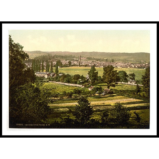 Monmouth From S W England, A New Print Of an English Photochrom Image