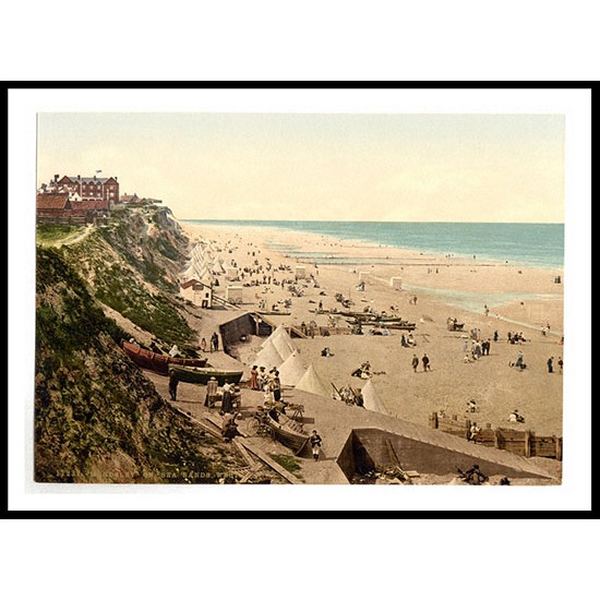 Mundsley On Sea Sands West England, A New Print Of an English Photochrom Image