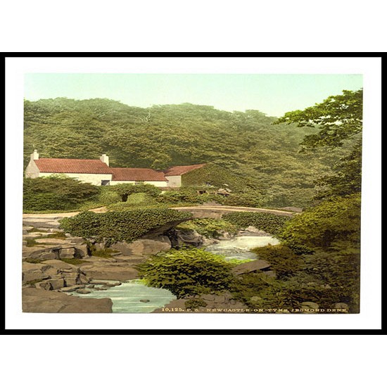 Newcastle on Tyne Jesmond Dene old mill England, A New Print Of an English Photochrom Image