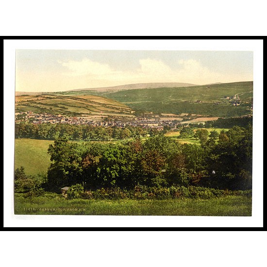 Okehampton From N W England, A New Print Of an English Photochrom Image