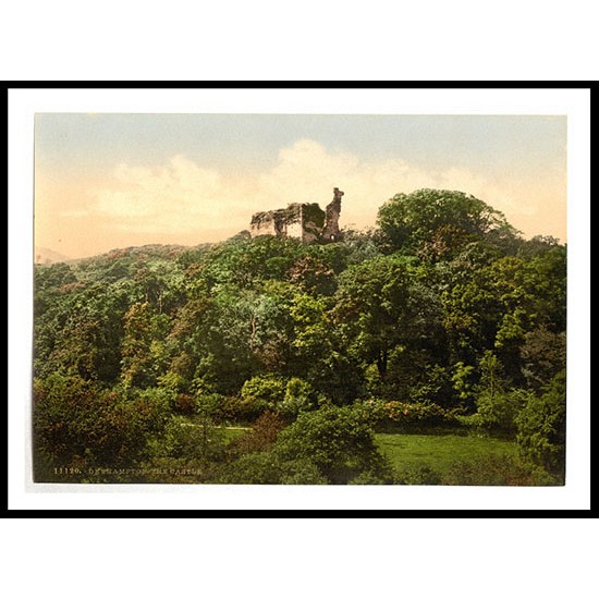 Okehampton The castle England, A New Print Of an English Photochrom Image