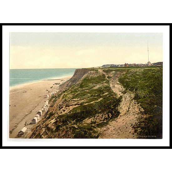 Overstrand Cliffs England, A New Print Of an English Photochrom Image