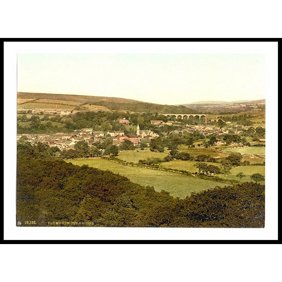 Plymouth Ivybridge general view England, A New Print Of an English Photochrom Image