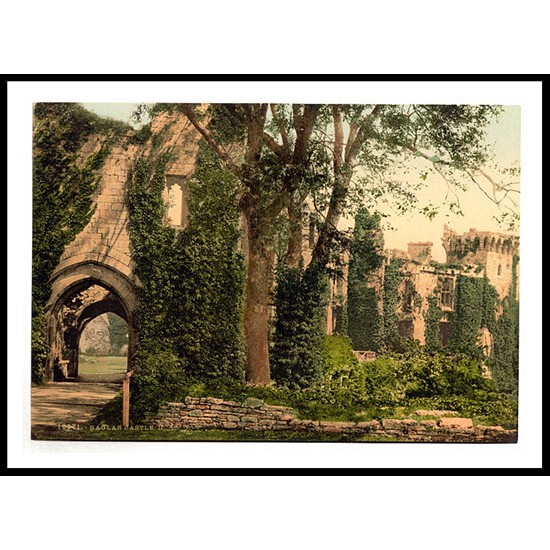 Raglan Castle II England, A New Print Of an English Photochrom Image