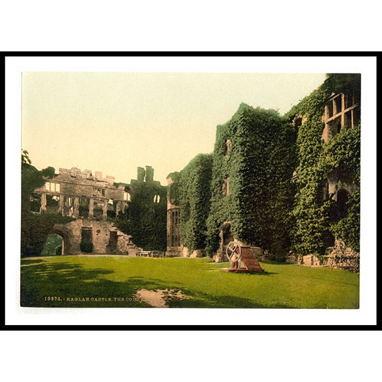 Raglan Castle The courtyard England, A New Print Of an English Photochrom Image