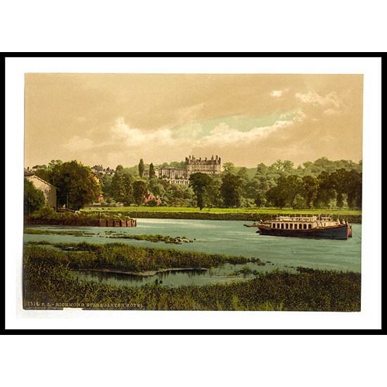 Richmond Star and Garter Hotel London and suburbs England, A New Print Of an English Photochrom Image