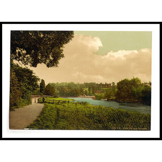 Richmond view of the Thames London and suburbs England, A New Print Of an English Photochrom Image