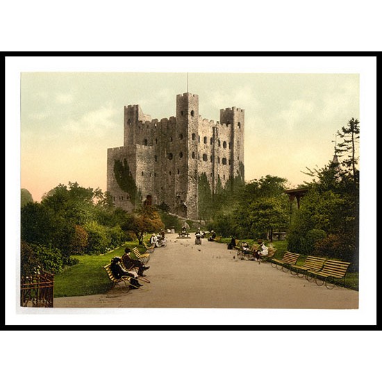 Rochester The castle England, A New Print Of an English Photochrom Image