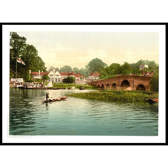 Sonning on Thames White Hart Hotel England, A New Print Of an English Photochrom Image