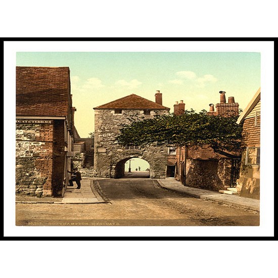 Southampton Westgate England, A New Print Of an English Photochrom Image