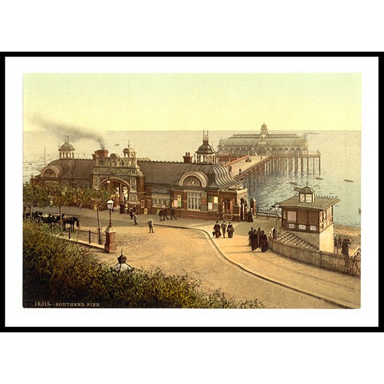 Southend on Sea The pier England, A New Print Of an English Photochrom Image