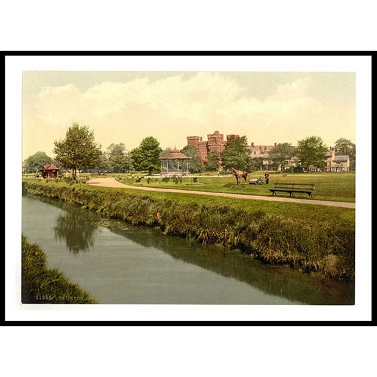 Taunton The park England, A New Print Of an English Photochrom Image