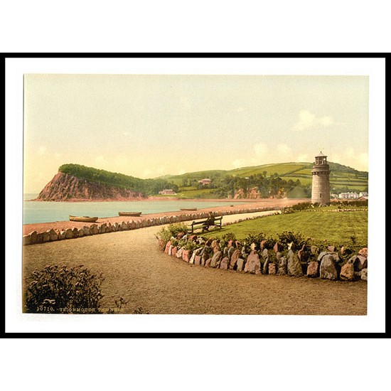 Teignmouth The Ness England, A New Print Of an English Photochrom Image