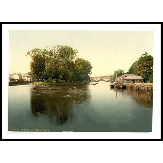 Totnes Landing place England, A New Print Of an English Photochrom Image