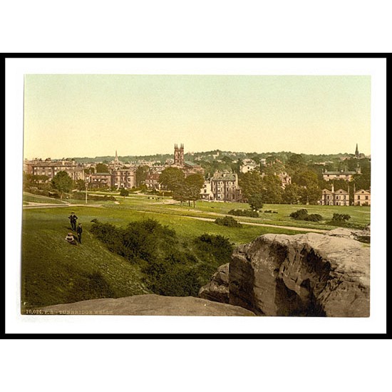 Tunbridge Wells From Mount Ephraim England, A New Print Of an English Photochrom Image