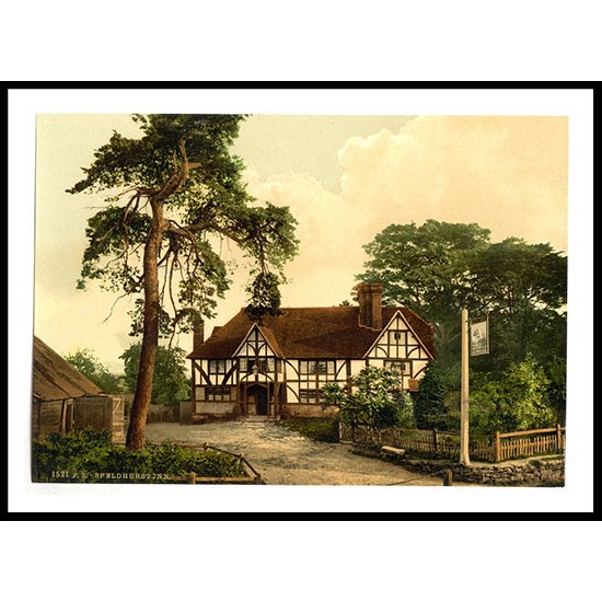 Tunbridge Wells Speldhurst Inn England, A New Print Of an English Photochrom Image