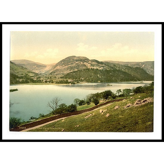 Ullswater from Place Fell Lake District England, A New Print Of an English Photochrom Image