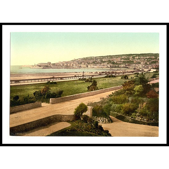 Weston super Mare From south England, A New Print Of an English Photochrom Image