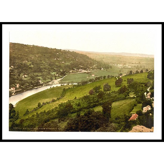 Whitchurch From Symonds Yat England, A New Print Of an English Photochrom Image