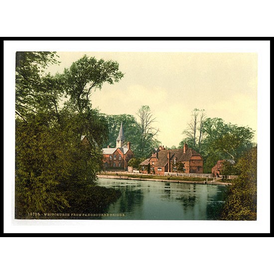 Whitechurch from Pangbourne Bridge London and suburbs England, A New Print Of an English Photochrom Image