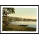 Windermere Bowness Bay and Belsfield Hotel Lake District England, A New Print Of an English Photochrom Image