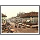 Kaiser Strasse Karlsruhe Baden Germany, A New Print Of a Vintage European Street Scene