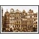 La Grande Place Brussels Belgium B, A New Print Of a Vintage European Street Scene