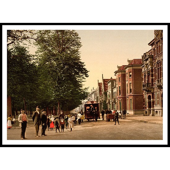 Maliebaan Utrecht Holland, A New Print Of a Vintage European Street Scene