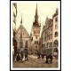 Old Town Hall Munich Bavaria Germany, A New Print Of a Vintage European Street Scene