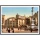 Piazza Of Martiri Naples Italy, A New Print Of a Vintage European Street Scene