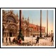 Pigeons St Marks Place Venice Italy, A New Print Of a Vintage European Street Scene