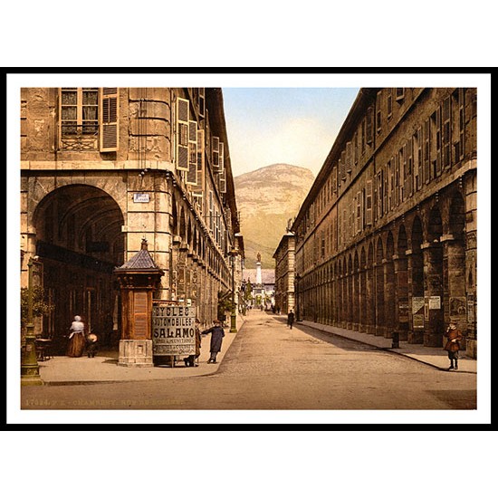 Rue De Boigne Aix France, A New Print Of a Vintage European Street Scene