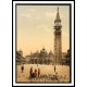 St Marks Place With Campanile Venice Italy, A New Print Of a Vintage European Street Scene