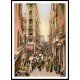 Street Near The Rialto Venice Italy, A New Print Of a Vintage European Street Scene