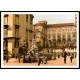 Street Scene Naples, A New Print Of a Vintage European Street Scene