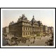 The Bourse Lyons France, A New Print Of a Vintage European Street Scene