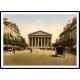 The Madeleine And Rue Royale Paris France, A New Print Of a Vintage European Street Scene