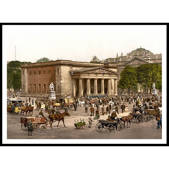 The New Guard And Street Scene Berlin, A New Print Of a Vintage European Street Scene