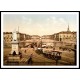 Victor Emmanuel Place Turin, A New Print Of a Vintage European Street Scene