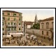 Zara Erbe Square Dalmatia Austro Hungary, A New Print Of a Vintage European Street Scene