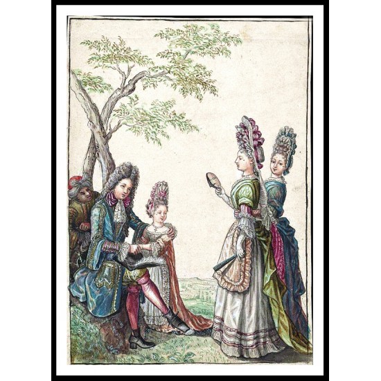 17thc Costume, A New Print Of a Fashion Poster