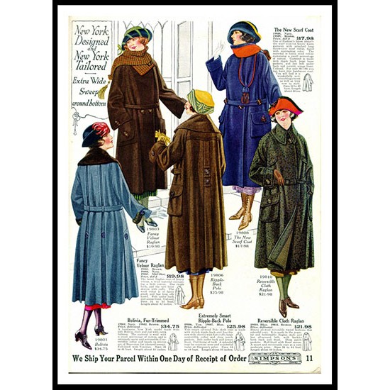 1922 Simpson Catalog 1, A New Print Of a Fashion Poster